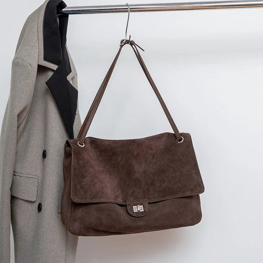 Ruth Matte Suede Crossbody Tote