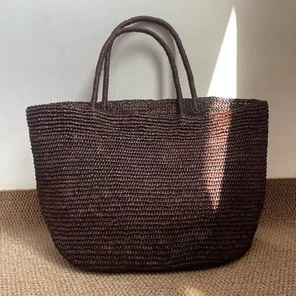 Sophia Handwoven Rattan Tote