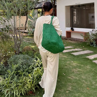 Sophia Handwoven Rattan Tote