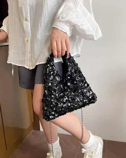 Sophia Sequin Evening Shoulder Bag