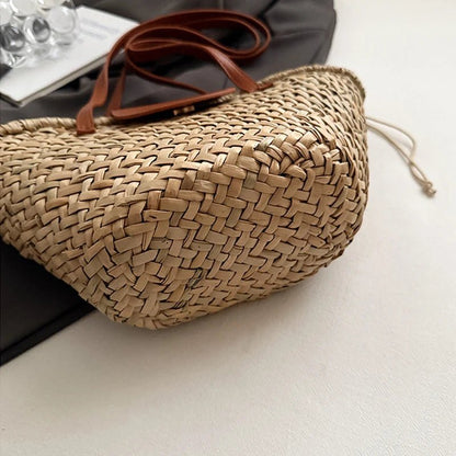 Aisea Woven Rattan Shoulder Bag