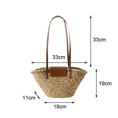 Aisea Woven Rattan Shoulder Bag