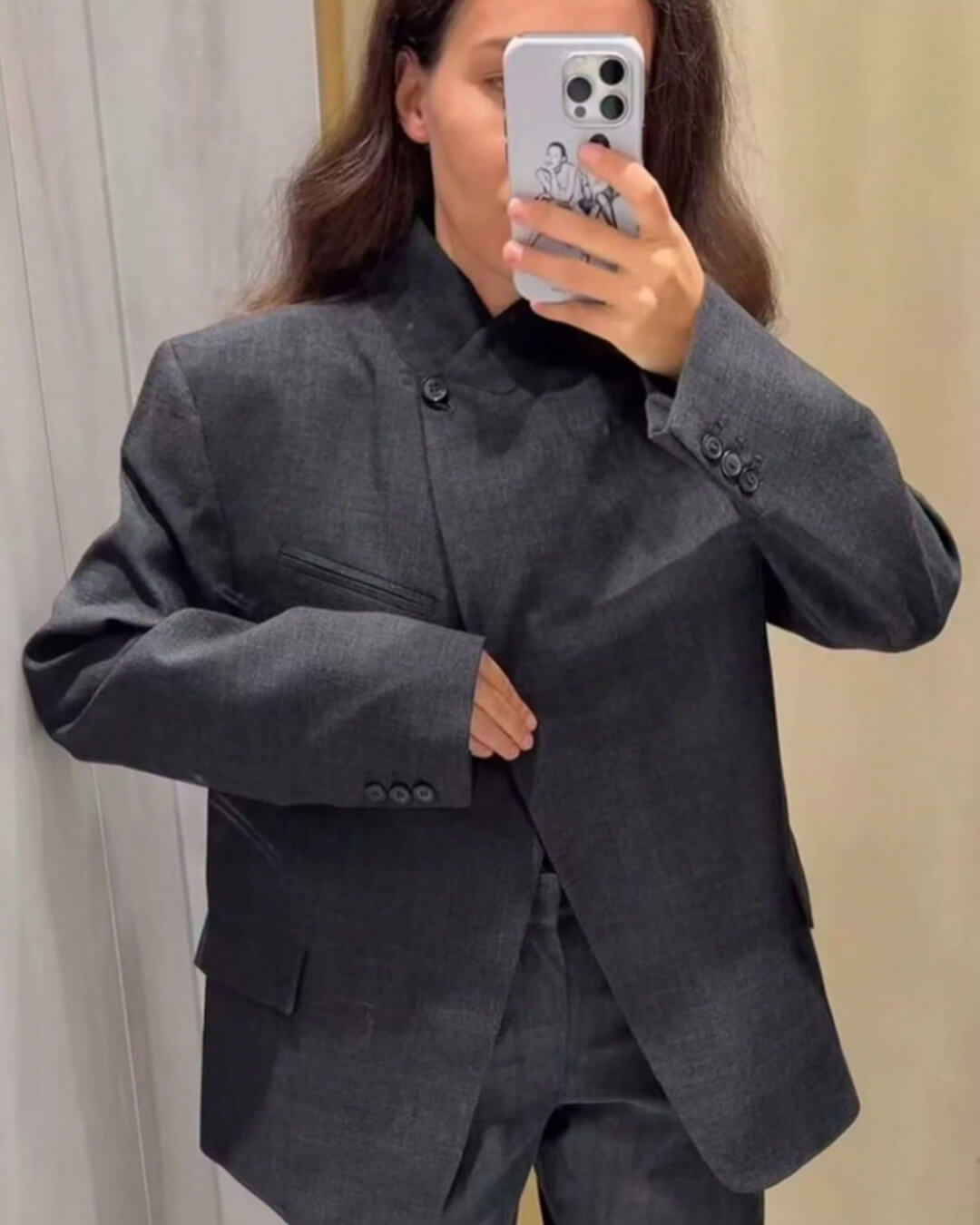Katie Plaid Stand Collar Blazer