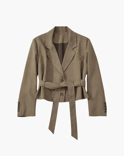 Teresa Houndstooth Plaid Blazer