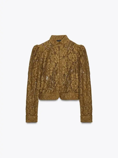 Azzurra Lace See-Through Blouse