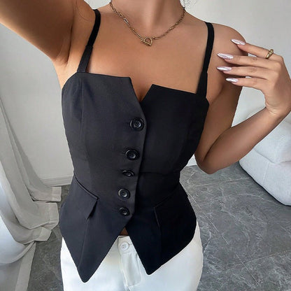 Bridget Tailored Sleeveless Blouse Top