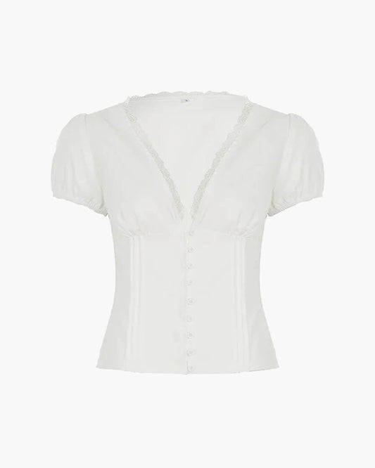 Mica Plunged Neck Blouse