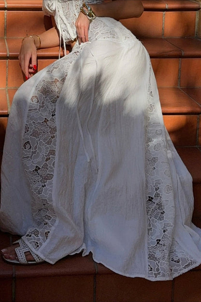 Quinn Low Waist Lace Maxi Skirt
