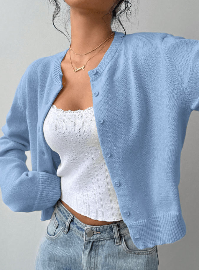 Emilia Button Front Knit Cardigan