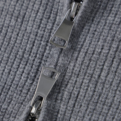 Lisa Double Zip Knit Cardigan