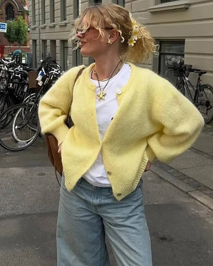 Freya Fuzzy Knit Cardigan