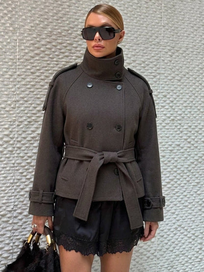 Esther Double Breasted Belted Coat