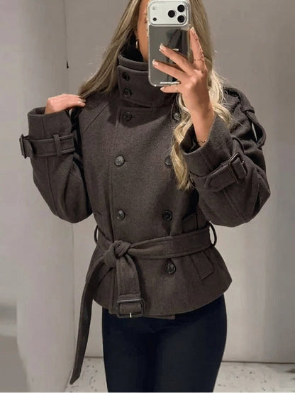 Esther Double Breasted Belted Coat