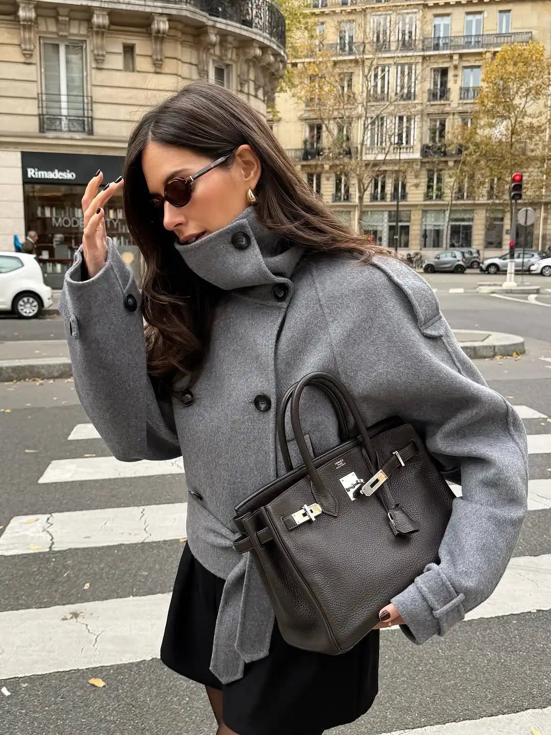 Ruth Double-Breasted Turtleneck Coat