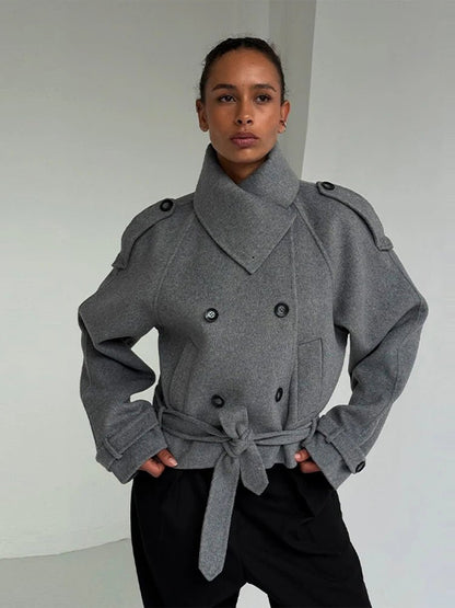 Sarah High Collared Coat