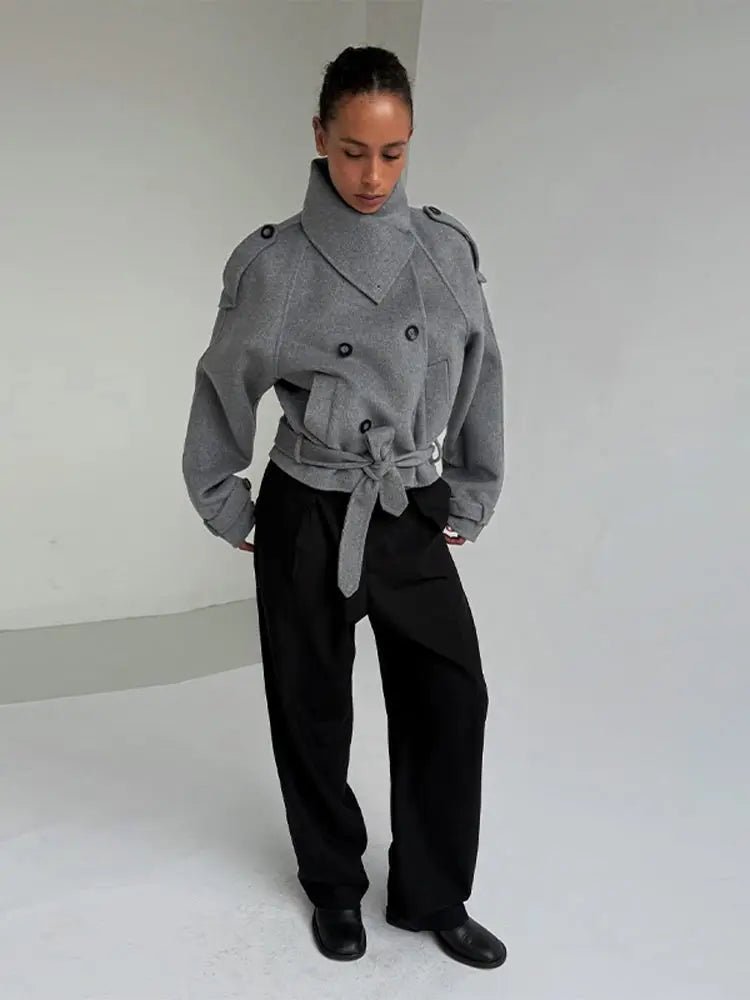 Sarah High Collared Coat