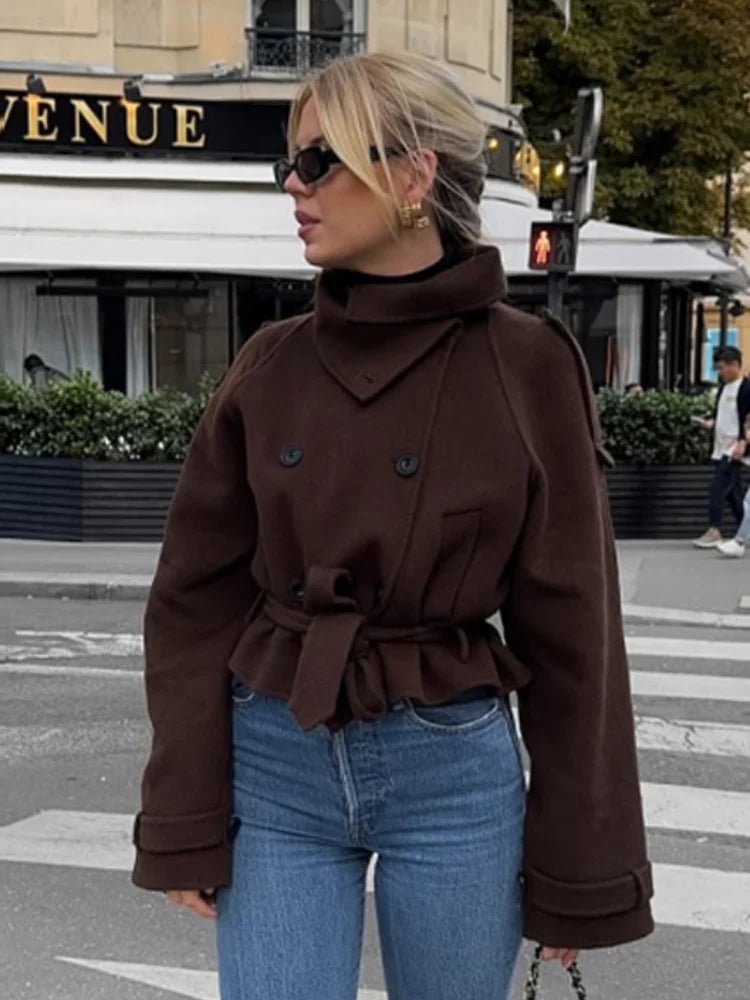 Sarah High Collared Coat