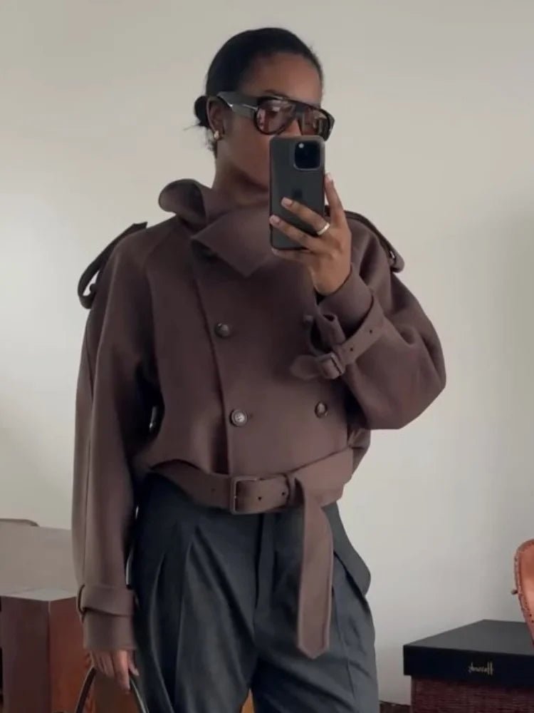 Sarah High Collared Coat