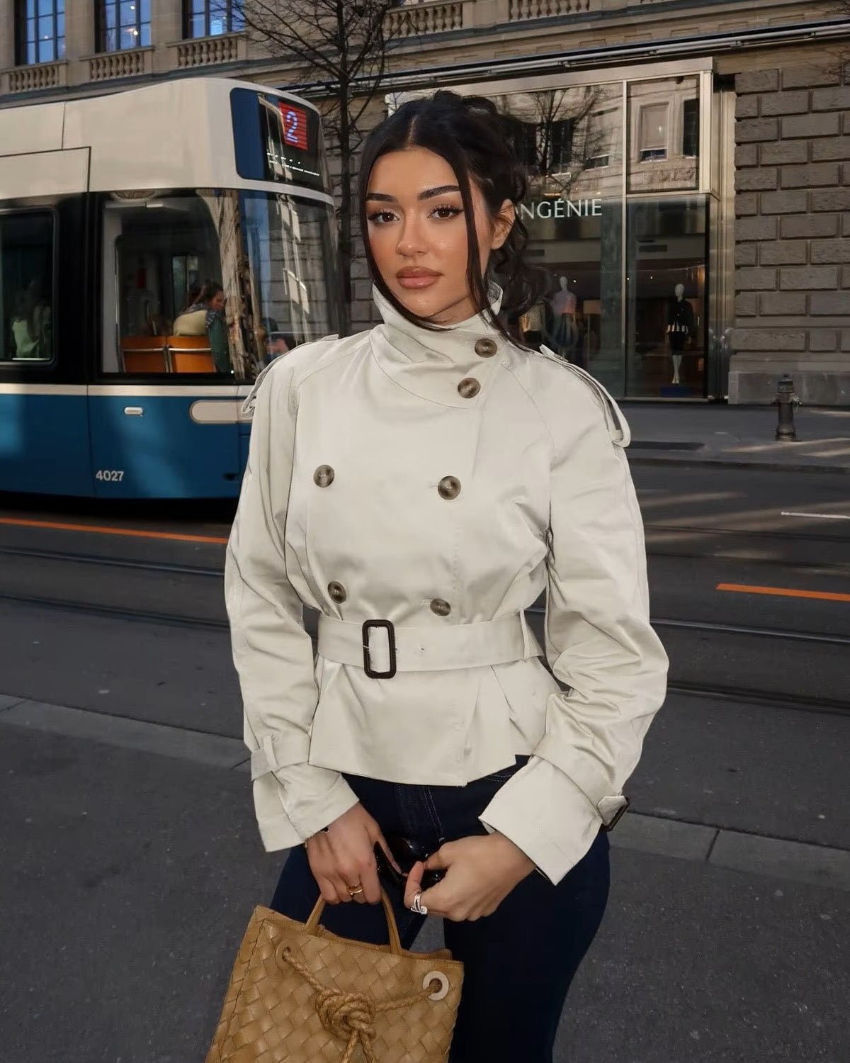 Teresa British Belted Trench Coat
