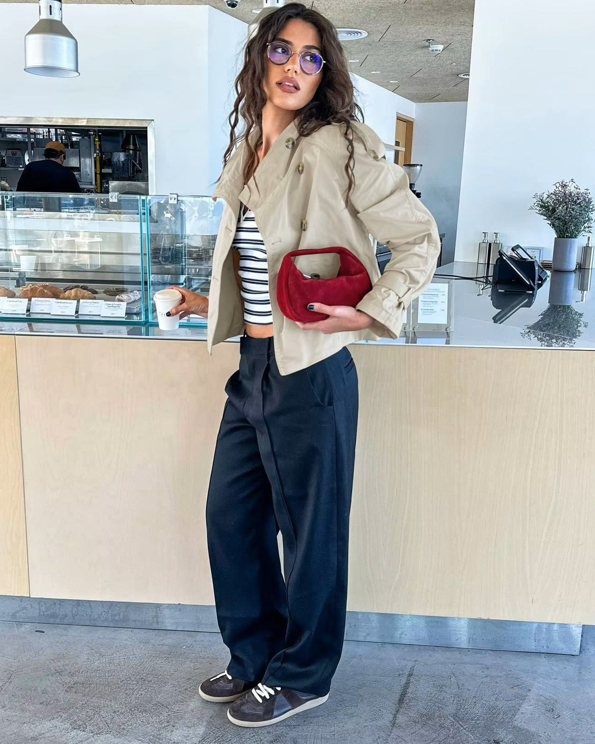 Teresa British Belted Trench Coat