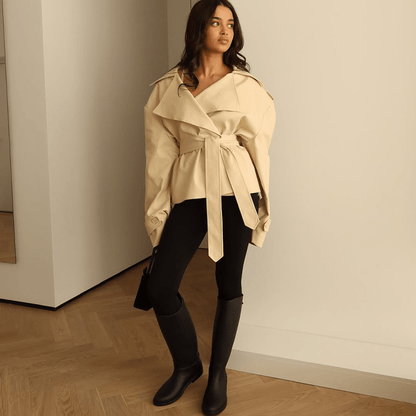 Barbara Belted Short Trench Coat