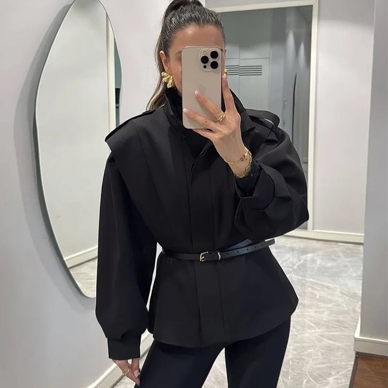 Camille Belted Short Trench Coat