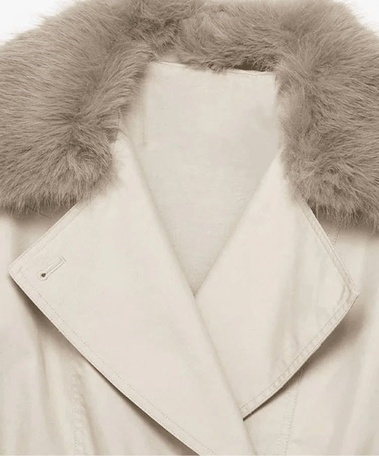 Camille Trench Coat with Faux Fur