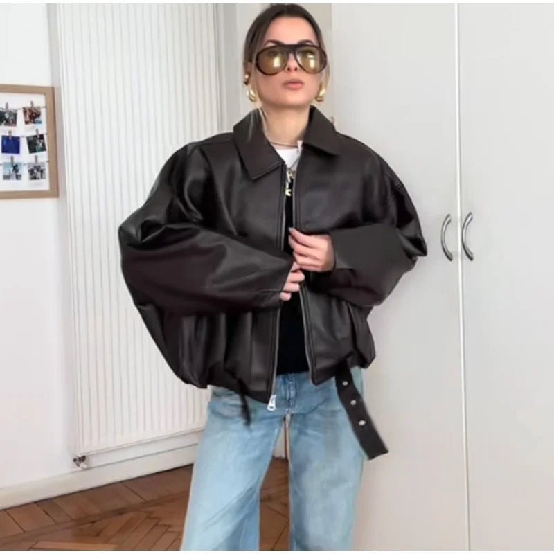Carine Leather Moto Jacket