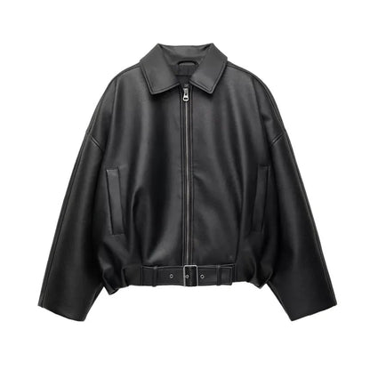 Carine Leather Moto Jacket