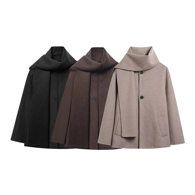 Cecille Coat with Scarf