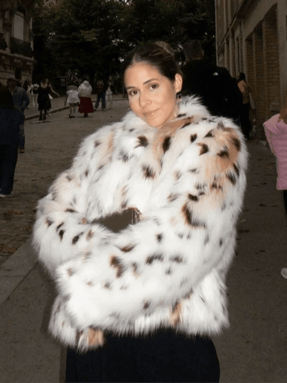 Celeste Leopard Faux Fur Coat