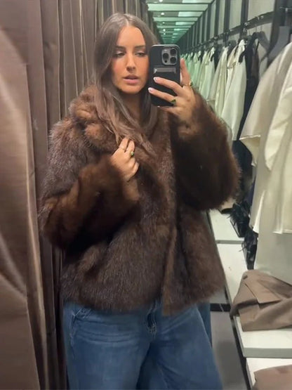 Jenny Reversible Faux Fur Leather Jacket