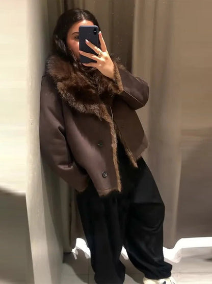 Jenny Reversible Faux Fur Leather Jacket