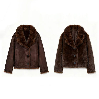 Jenny Reversible Faux Fur Leather Jacket