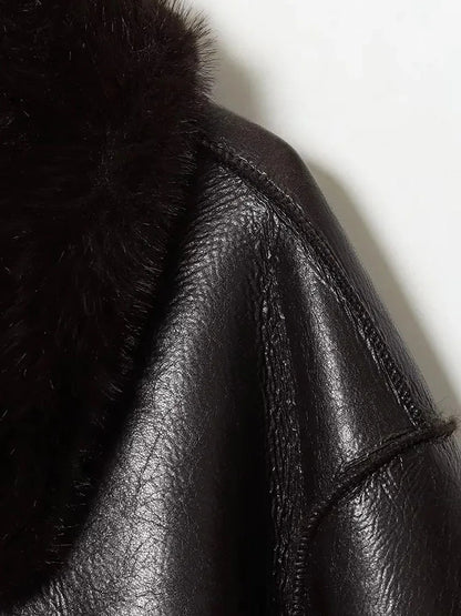 Joana Reversible Faux fur Leather Jacket