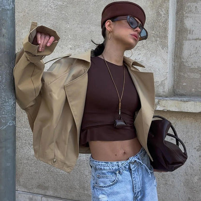 Lola Pleated Short Trench Coat