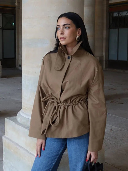 Minerva Lace Up Drawstring Jacket
