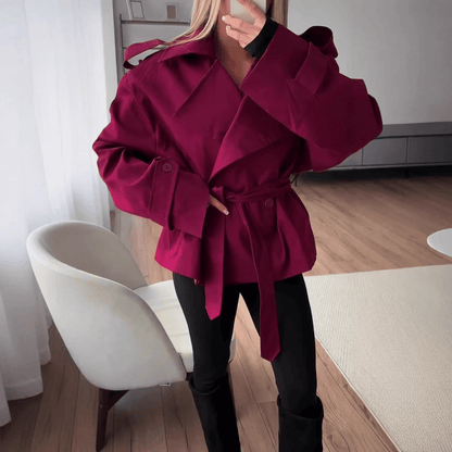 Molly Belted Cropped Trench Coat