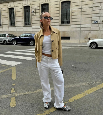Sandy Collared Suede Jacket