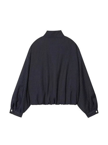 Saskia Striped Stand Collar Jacket