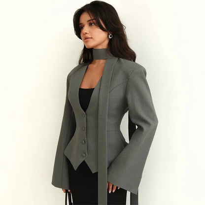 Scarlett Scarf Blazer Coat