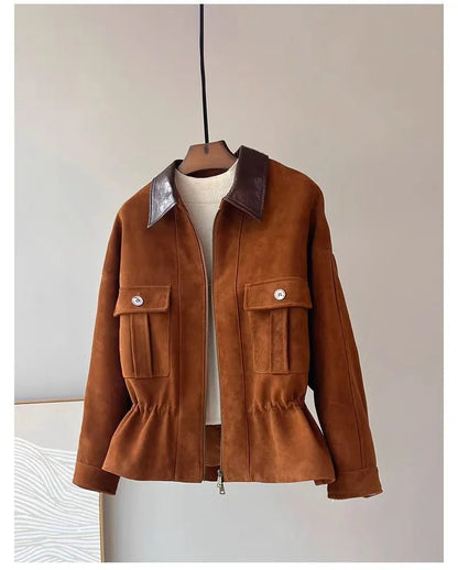 Sharmaine Slim Fit Suede Jacket