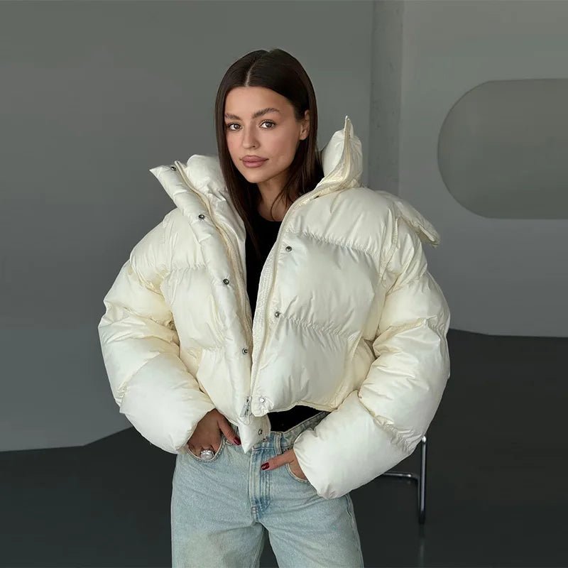 Sylvia Hooded Cropped Puffer Jacket