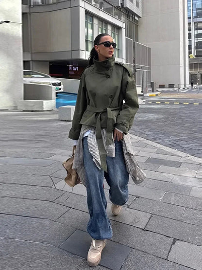 Thea Belted Short Trench Coat