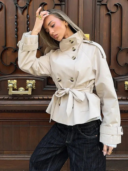 Thea Belted Short Trench Coat