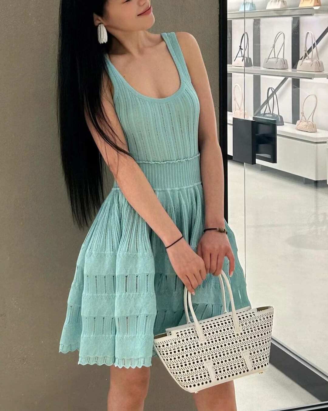 Beatrice Knitted Sling Mini Dress