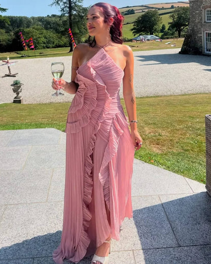Beatrice Halter A-Line Evening Gown