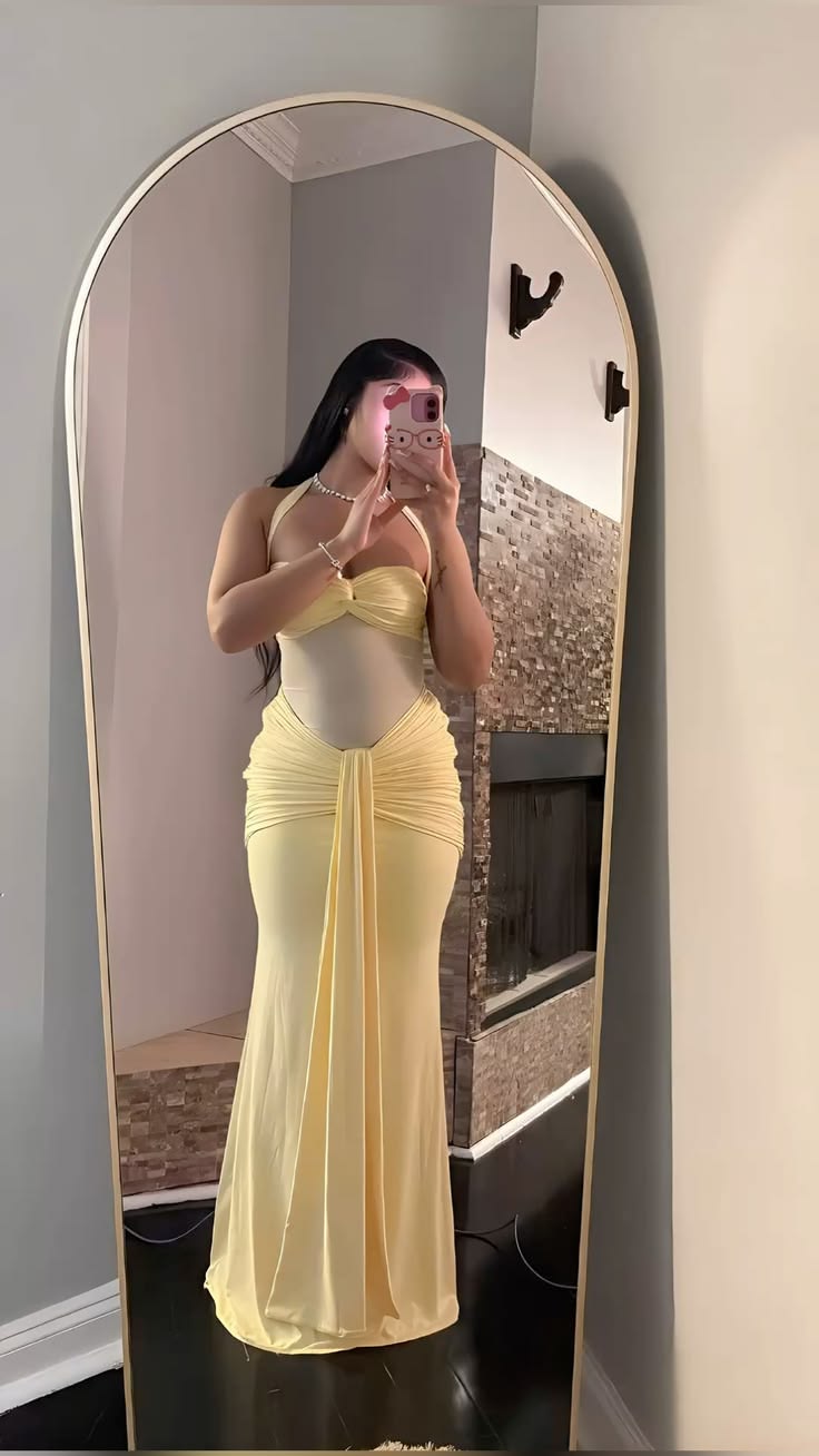 Bianca Mesh Waist Tie Cami Bodycon Maxi Dress