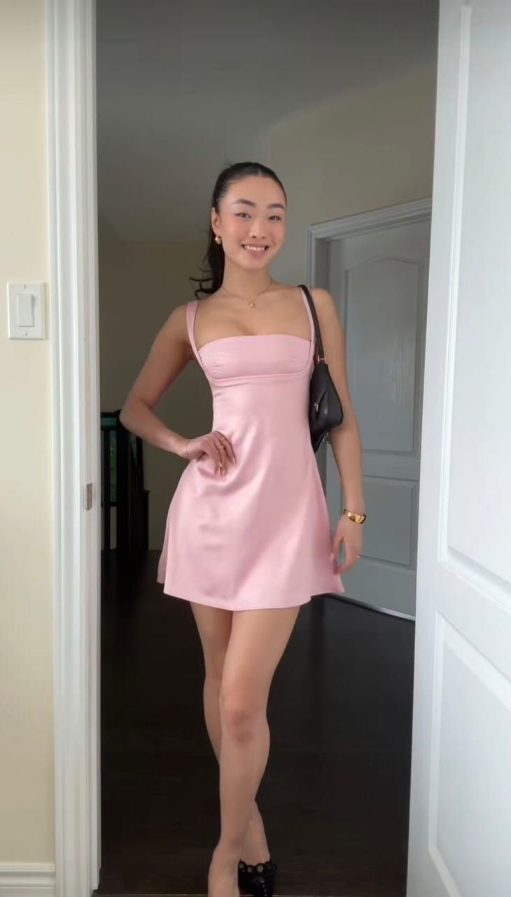 Aila Satin Cami Silk Dress