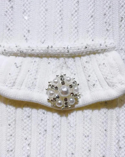 Bianca Sequined Knit Mini Dress